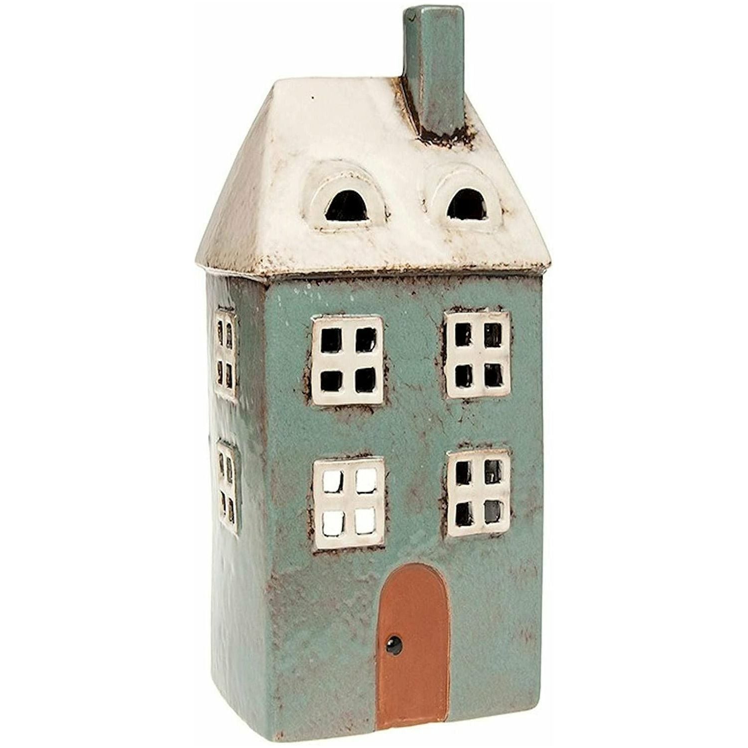 Village Pottery Tall House Tealight Holder