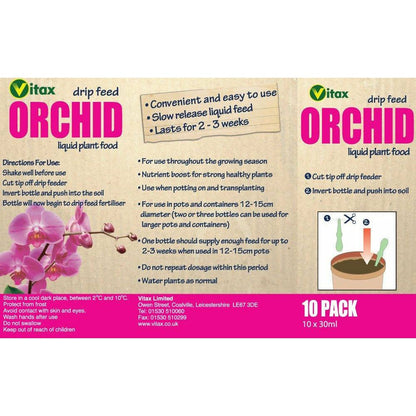 Vitax Orchid Drip Feed Liquid Plant Food 10 x 30ml