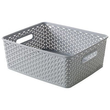 Curver Rattan Storage Basket 13 Litre - Grey