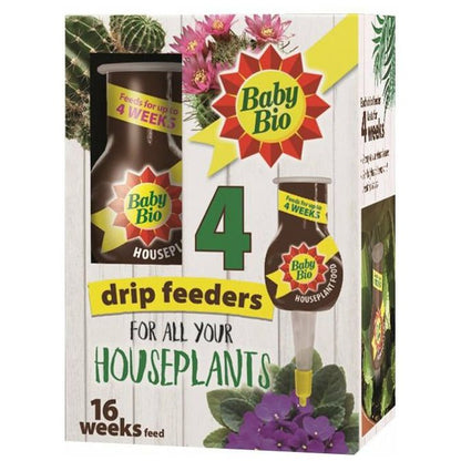 Baby Bio Drip Feeders For All Your Houseplants 4 x 40ml