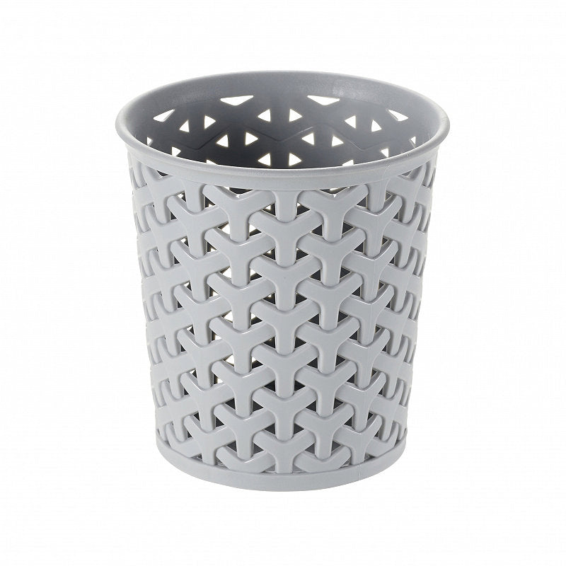 Curver Small ROUND Rattan Storage Basket - Grey