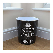 JVL Keep Calm And Bin It Plastic Rubbish Bin