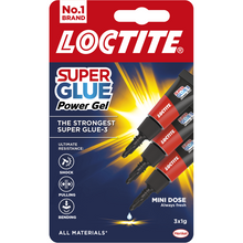 Loctite Super Glue Power Gel Mini Trio 3 x 1g