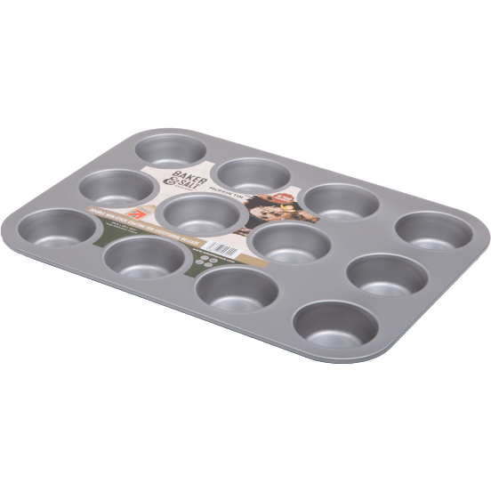 Baker & Salt Non-Stick 12 Cup Muffin Tin